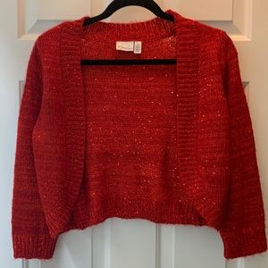 Kim Roger’s Small Red Sequin Shrug/Sweater
